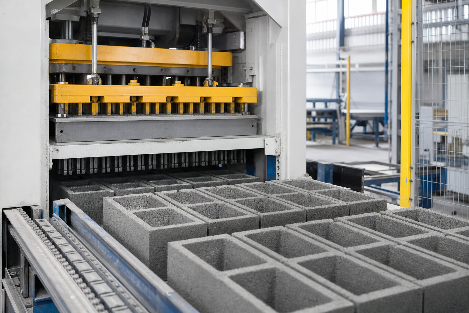 Block molding on the production line